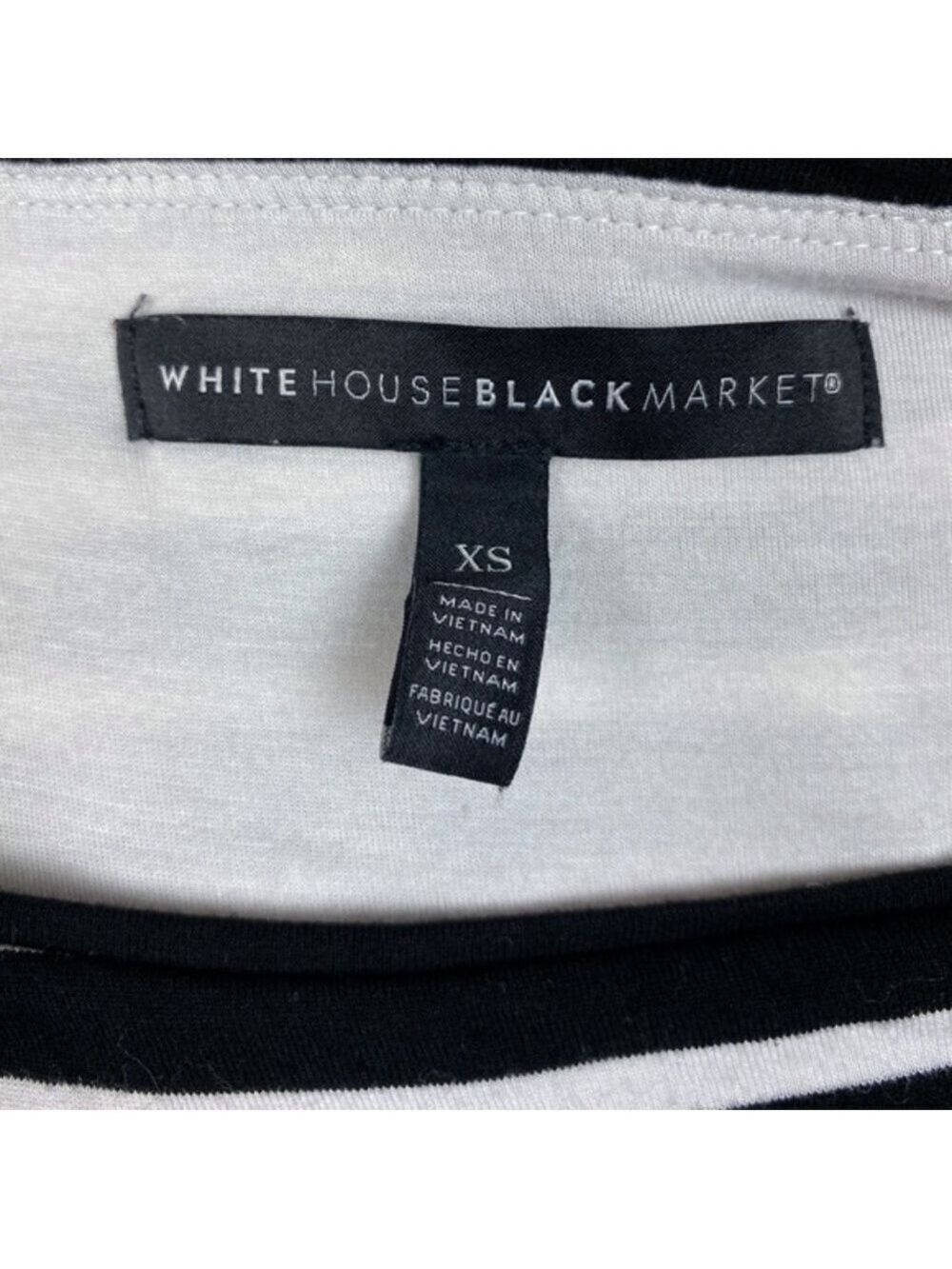 White House Black Market Stripe Wrap Skirt Asymmetrical Dress - Picture 12 of 13